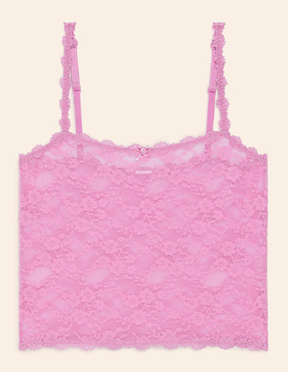 Yamamay_Fancy Lace Short Top in Stretch Lace with Square Neckline and Thin Straps_ICRD181006_077_04