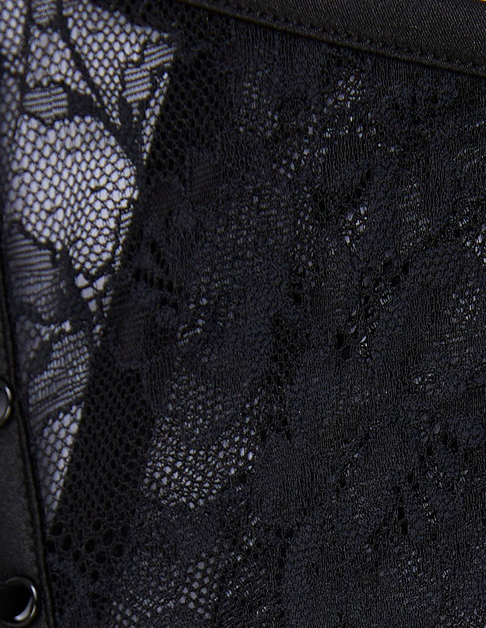 Yamamay_PrivŽ - Black Cross Unpadded Lace Bustier with Underwire and Satin Lacing_ICRD181007_072_05