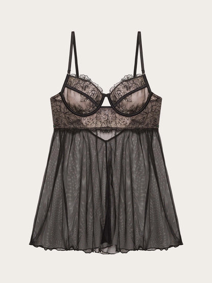 Yamamay_Black_Malena Underwired Unpadded Babydoll_ICRD184002_072_06