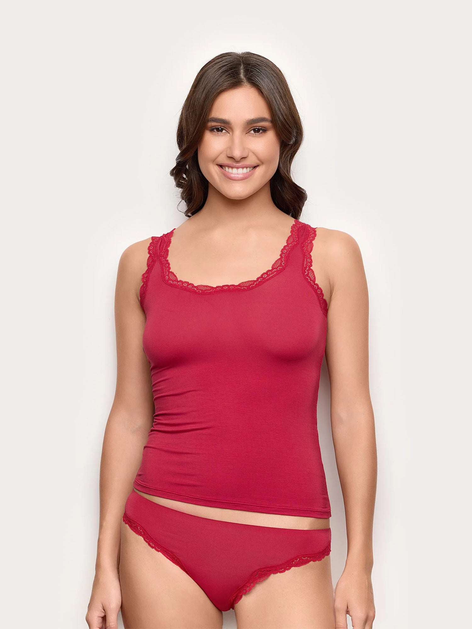 Yamamay_Ruby Red_Tank Top in Tencel¨ Modal with Silk_ICRD184003_909_01