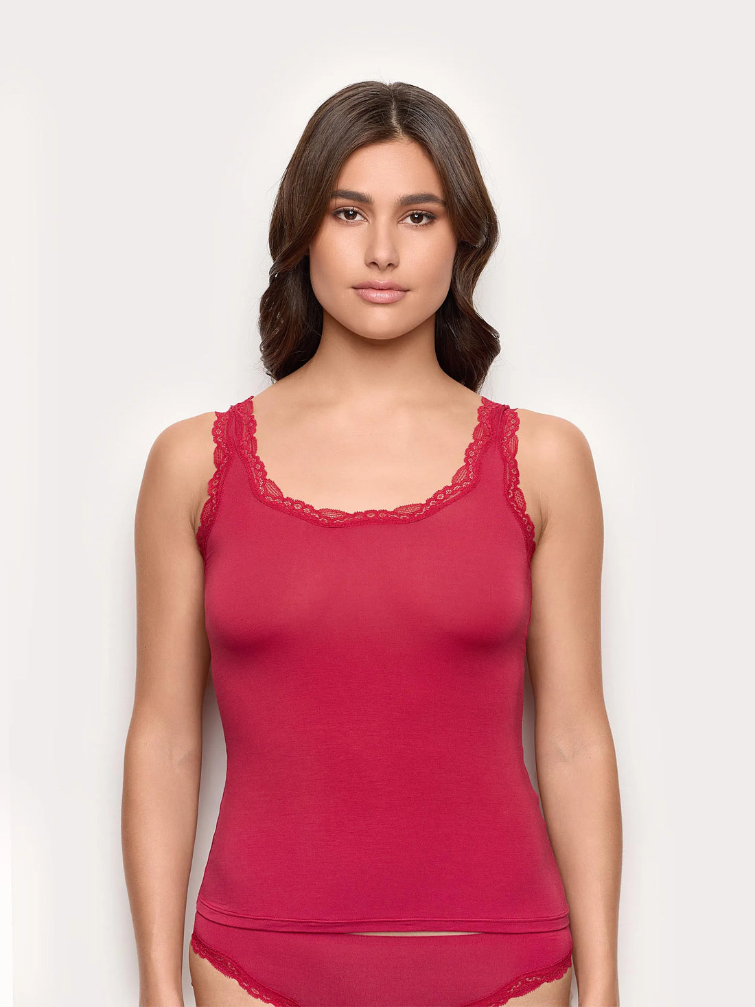 Yamamay_Ruby Red_Tank Top in Tencel¨ Modal with Silk_ICRD184003_909_02