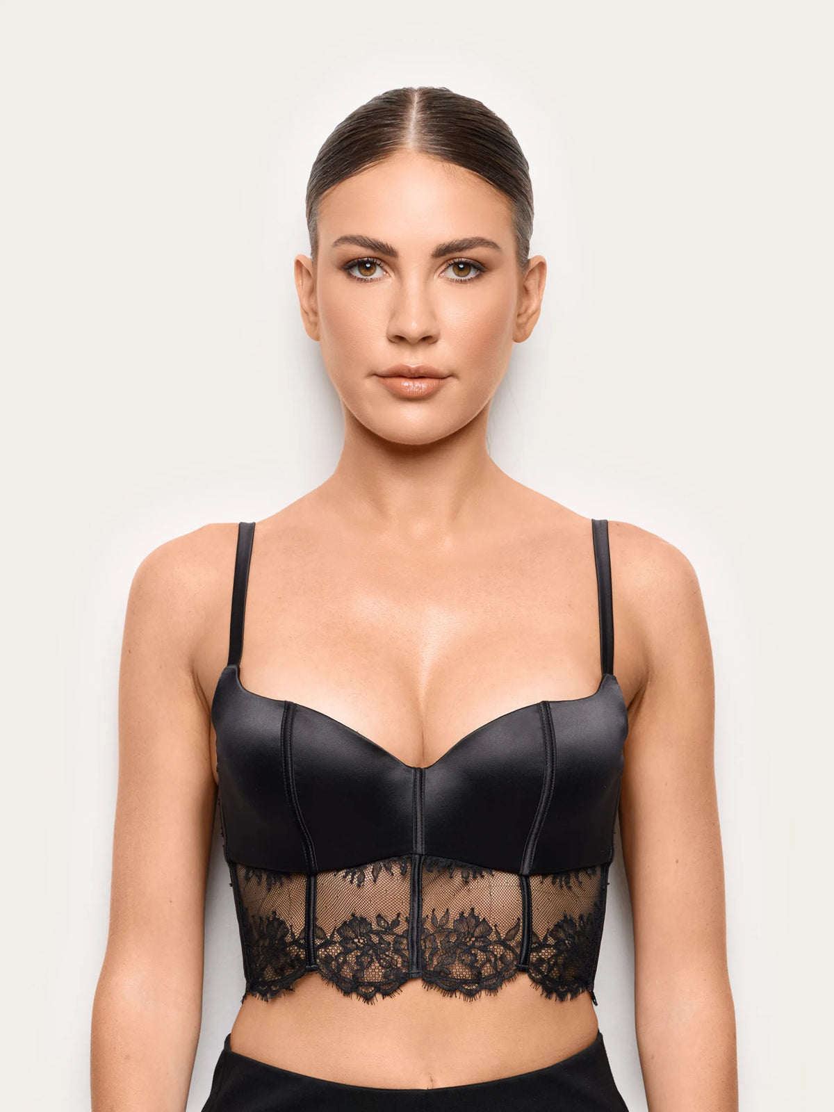 Yamamay BLACK Women Padded Girdle - Black Shadow SKU: ICRD193003_072 Image 02