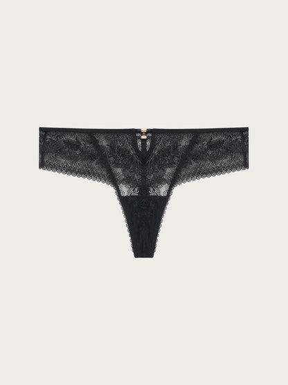 Yamamay BLACK Women G-String French Knickers - Executive Lace SKU: ICUD193002_072 Image 05