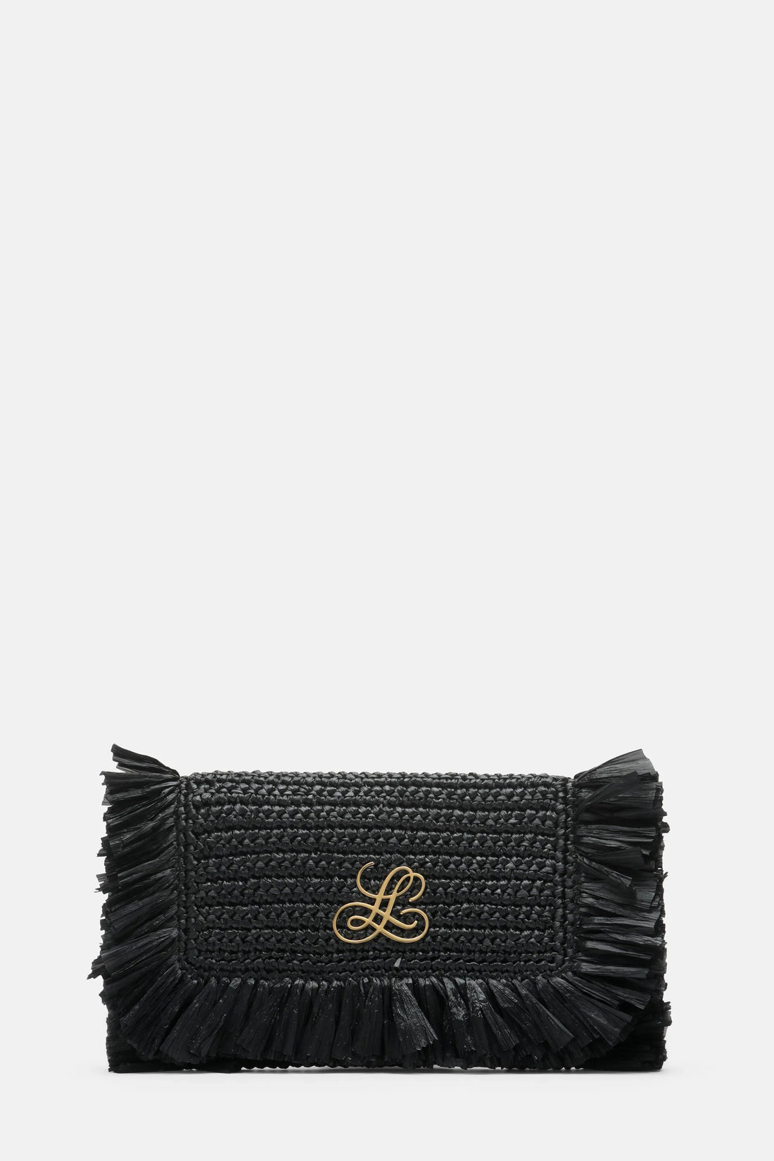 Luisa Spagnoli Nero/Oro Satinato Women Ili - Fringed Clutch SKU: ILI_0101 0018 Image 01