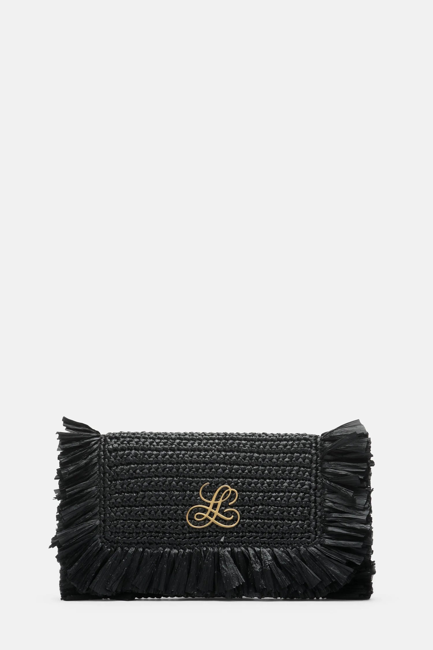Luisa Spagnoli Nero/Oro Satinato Women Ili - Fringed Clutch SKU: ILI_0101 0018 Image 01