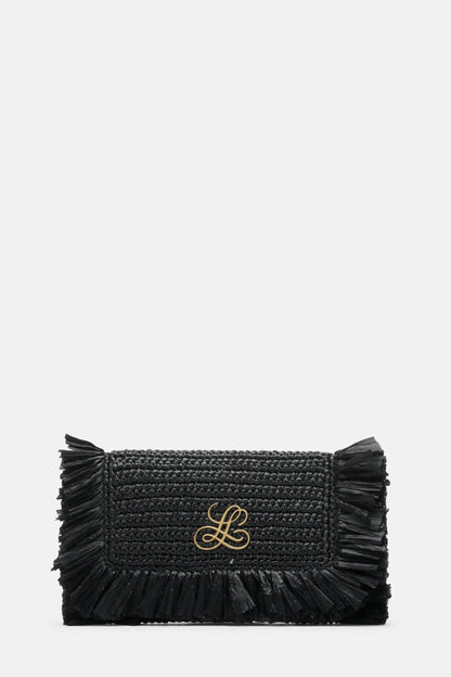 Luisa Spagnoli Nero/Oro Satinato Women Ili - Fringed Clutch SKU: ILI_0101 0018 Image 01