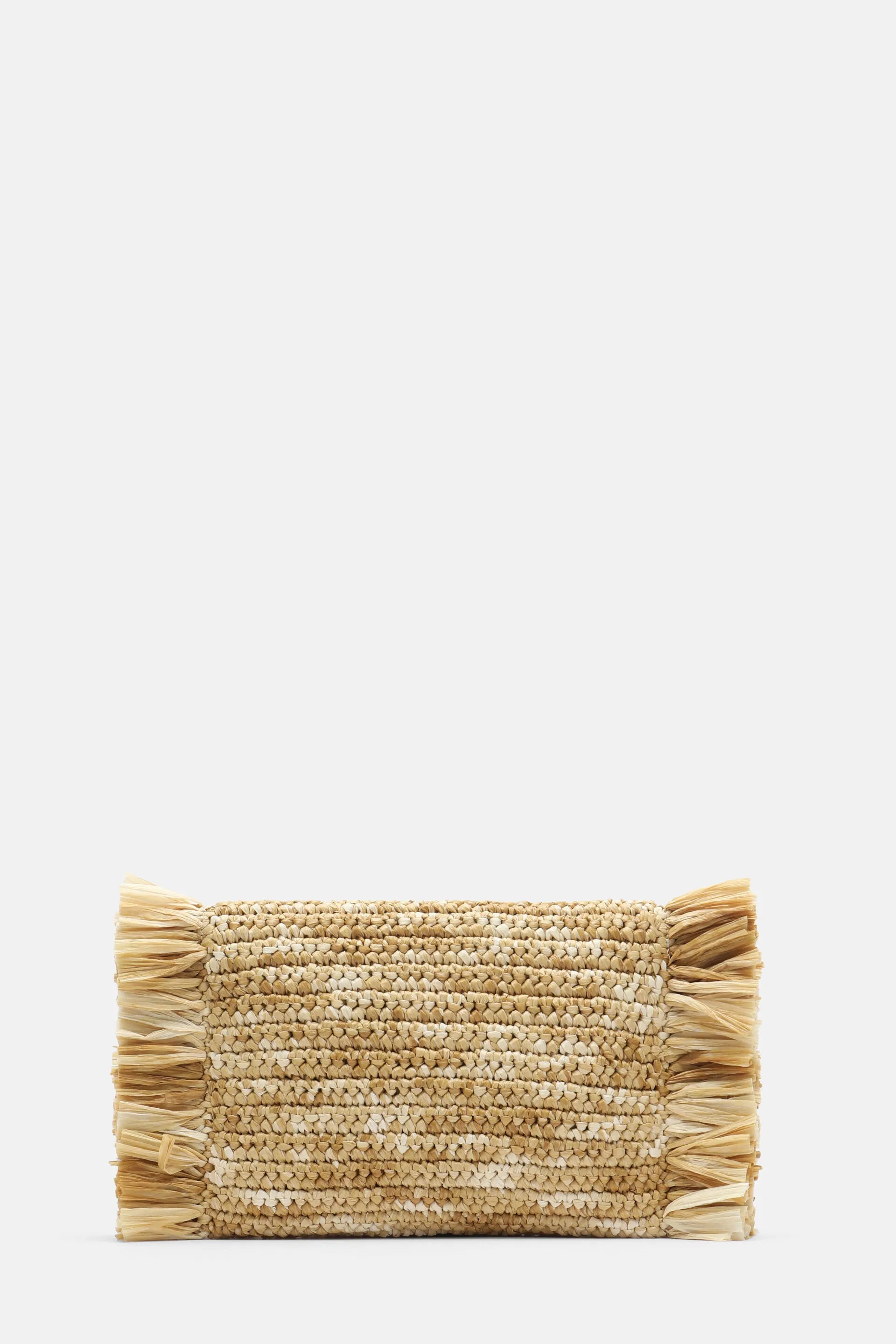 Luisa Spagnoli Grano Sfumato/Oro Satinato Women Ili - Fringed Clutch SKU: ILI_1197 0018 Image 03