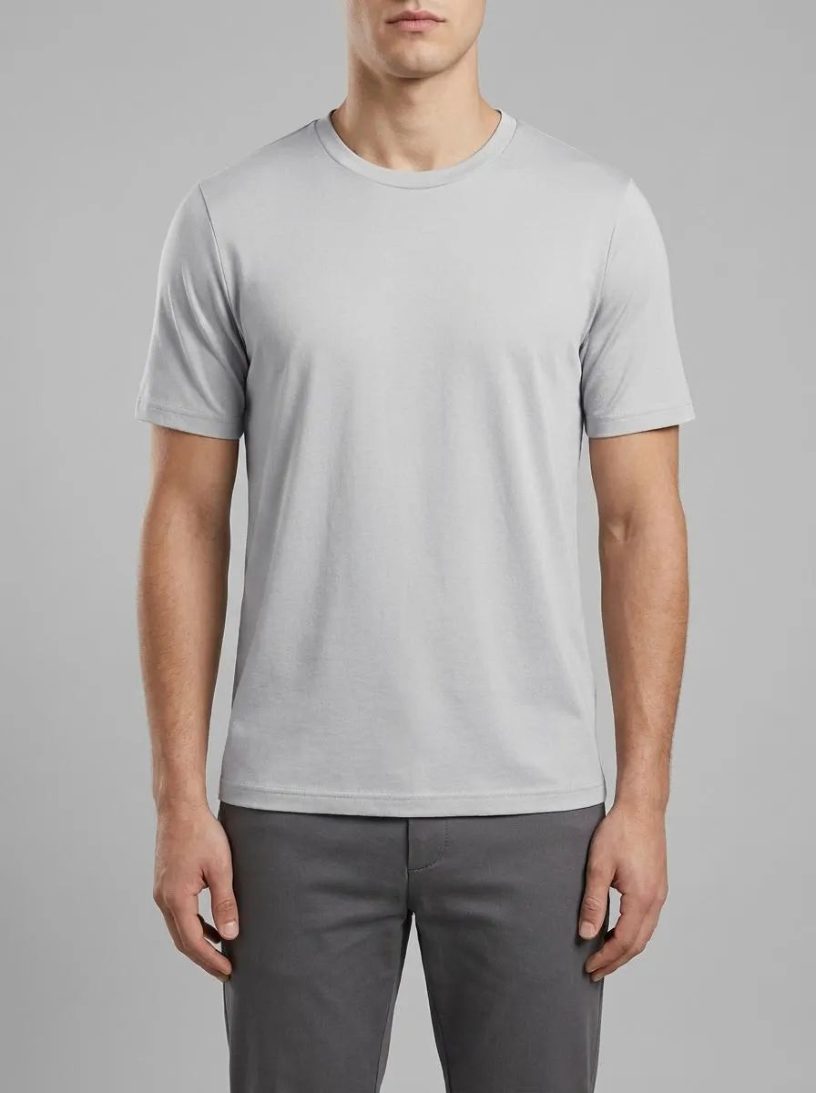 Yamamay_Light Grey_T-Shirt - Modal/Cotton/Silk_IMAU191003_052_00