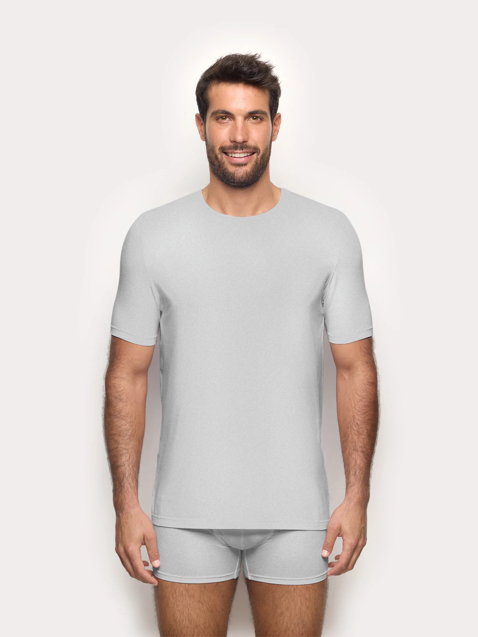 Yamamay_Light Grey_T-Shirt - Modal/Cotton/Silk_IMAU191003_052_02