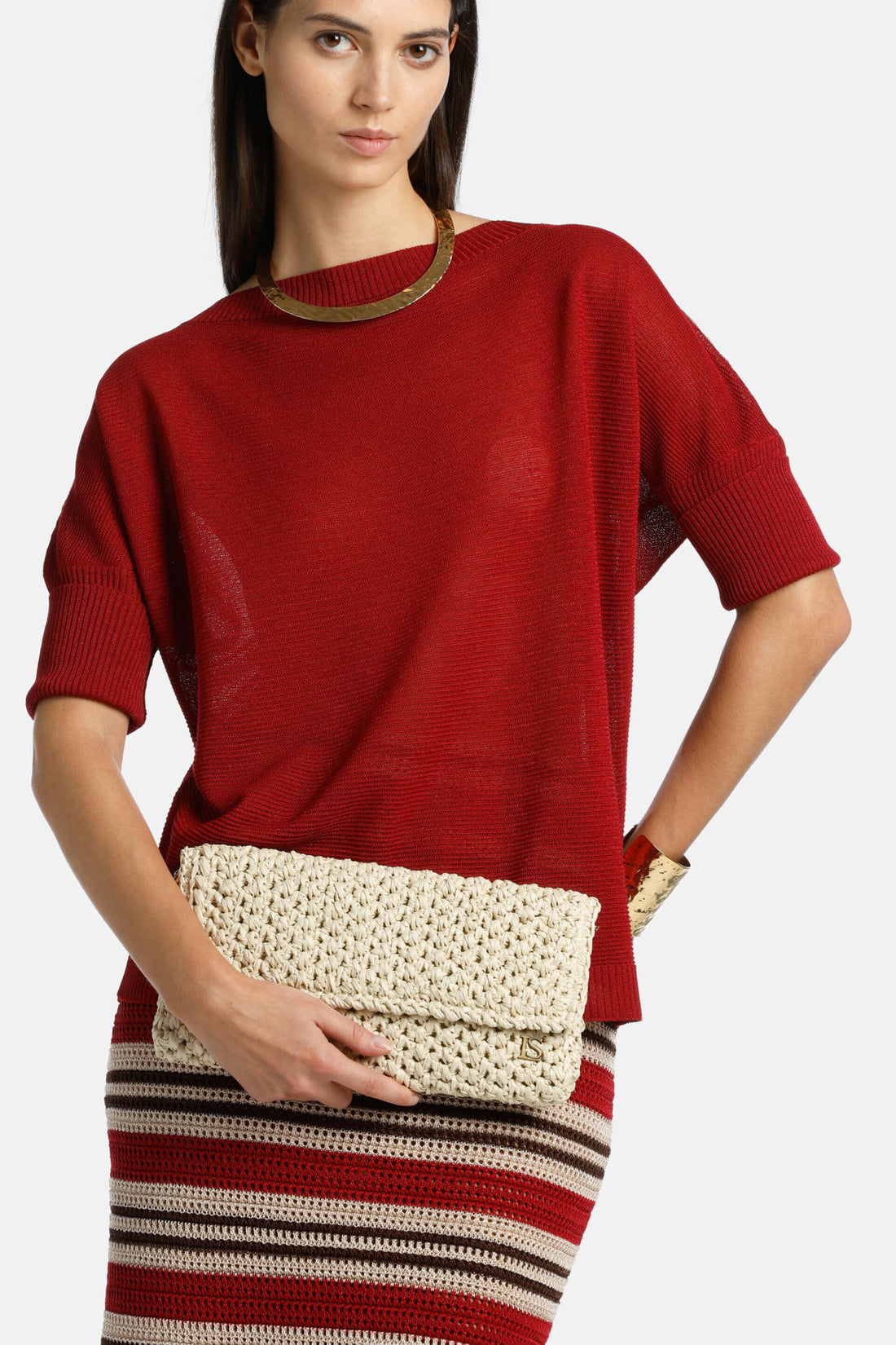 Luisa Spagnoli_Infusa - Raffia Clutch_INFUSA_0248 0093_01