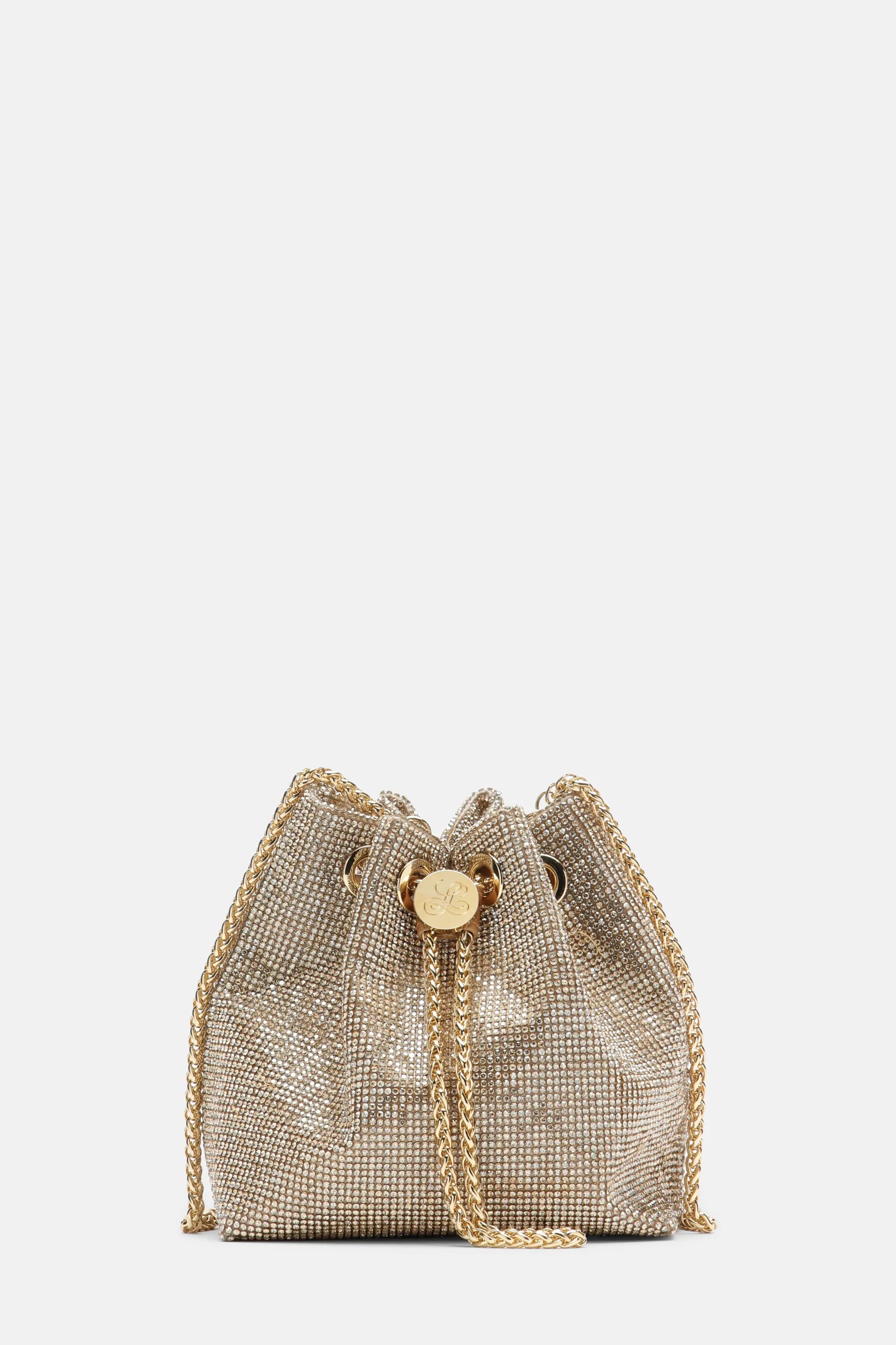 Luisa Spagnoli Crystal Peach/Oro Women Insolita - Elegant Crystal-Embellished Bag SKU: INSOLITA_0094 0002 Image 01