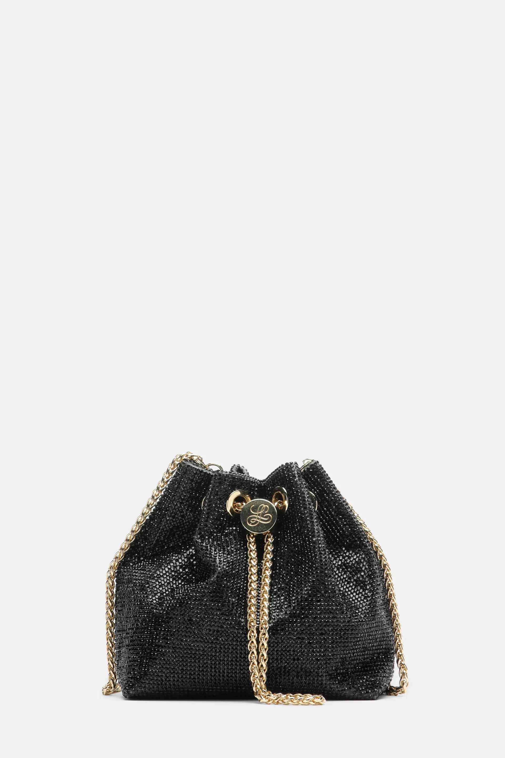 Luisa Spagnoli Nero/Oro Women Insolita - Elegant Crystal-Embellished Bag SKU: INSOLITA_0101 0002 Image 01