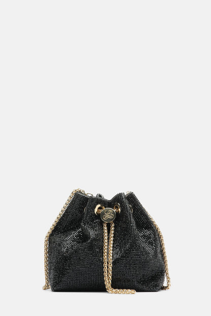 Luisa Spagnoli Nero/Oro Women Insolita - Elegant Crystal-Embellished Bag SKU: INSOLITA_0101 0002 Image 01