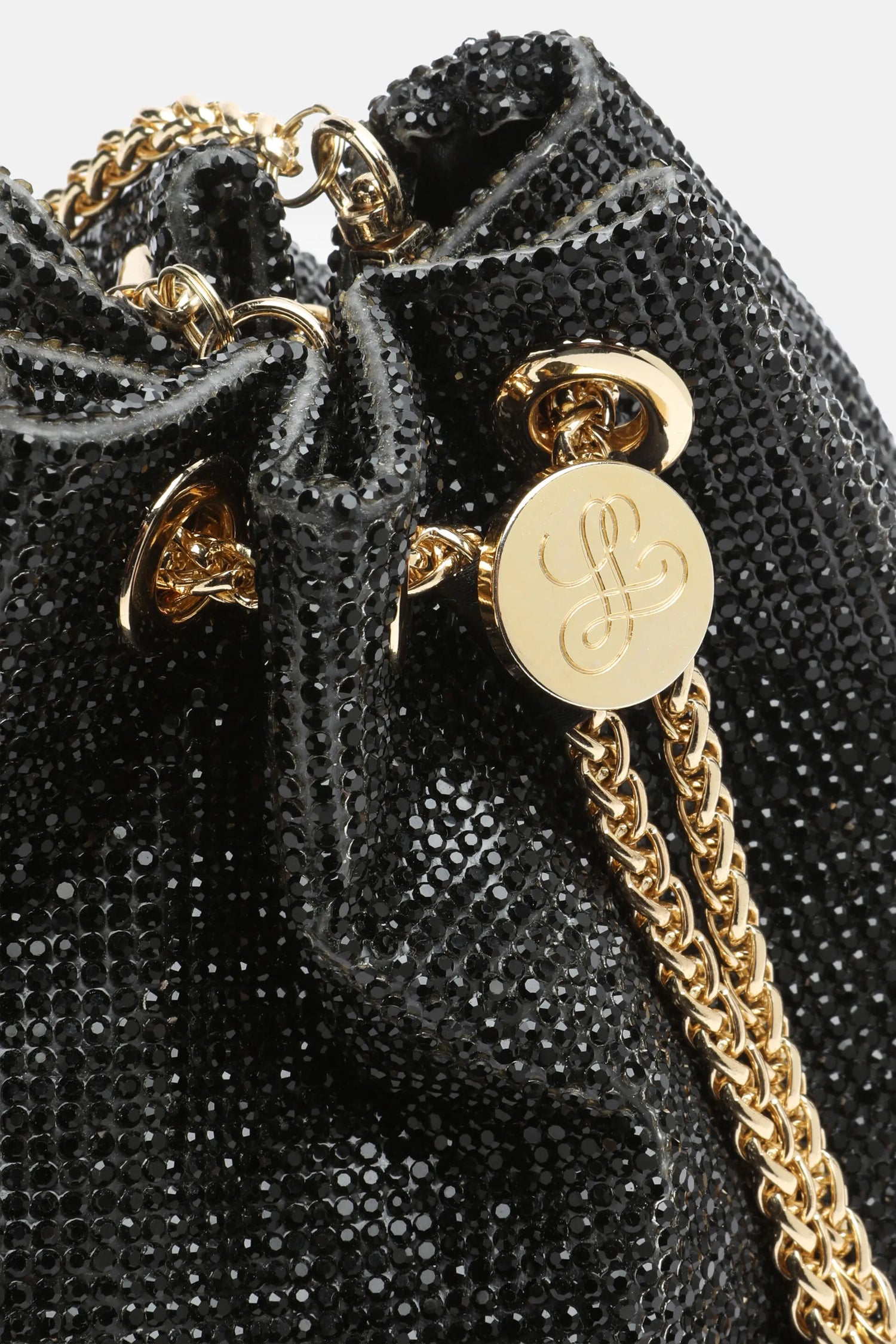Luisa Spagnoli Nero/Oro Women Insolita - Elegant Crystal-Embellished Bag SKU: INSOLITA_0101 0002 Image 04