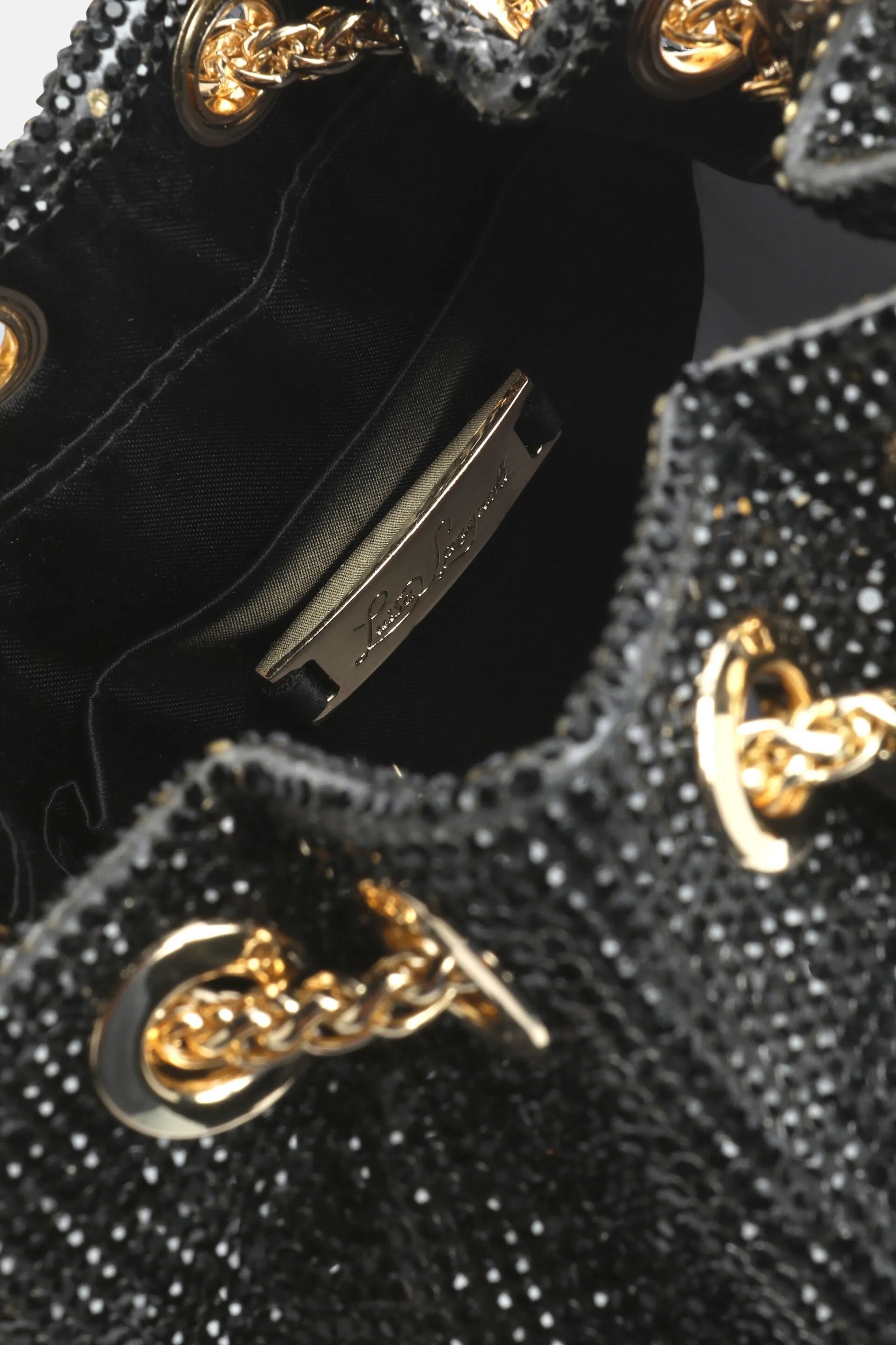Luisa Spagnoli Nero/Oro Women Insolita - Elegant Crystal-Embellished Bag SKU: INSOLITA_0101 0002 Image 06