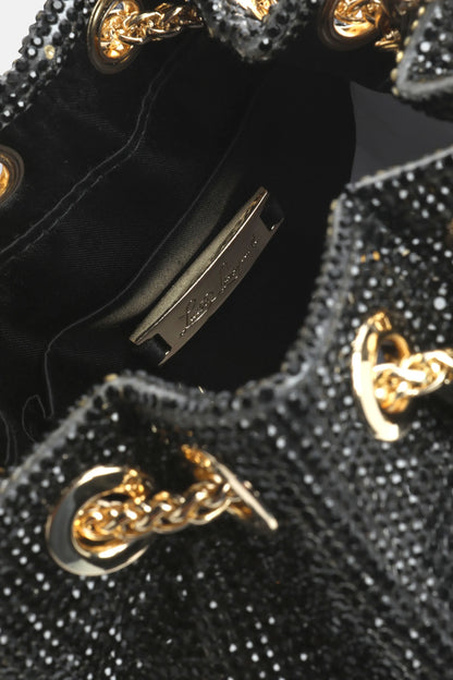 Luisa Spagnoli Nero/Oro Women Insolita - Elegant Crystal-Embellished Bag SKU: INSOLITA_0101 0002 Image 06