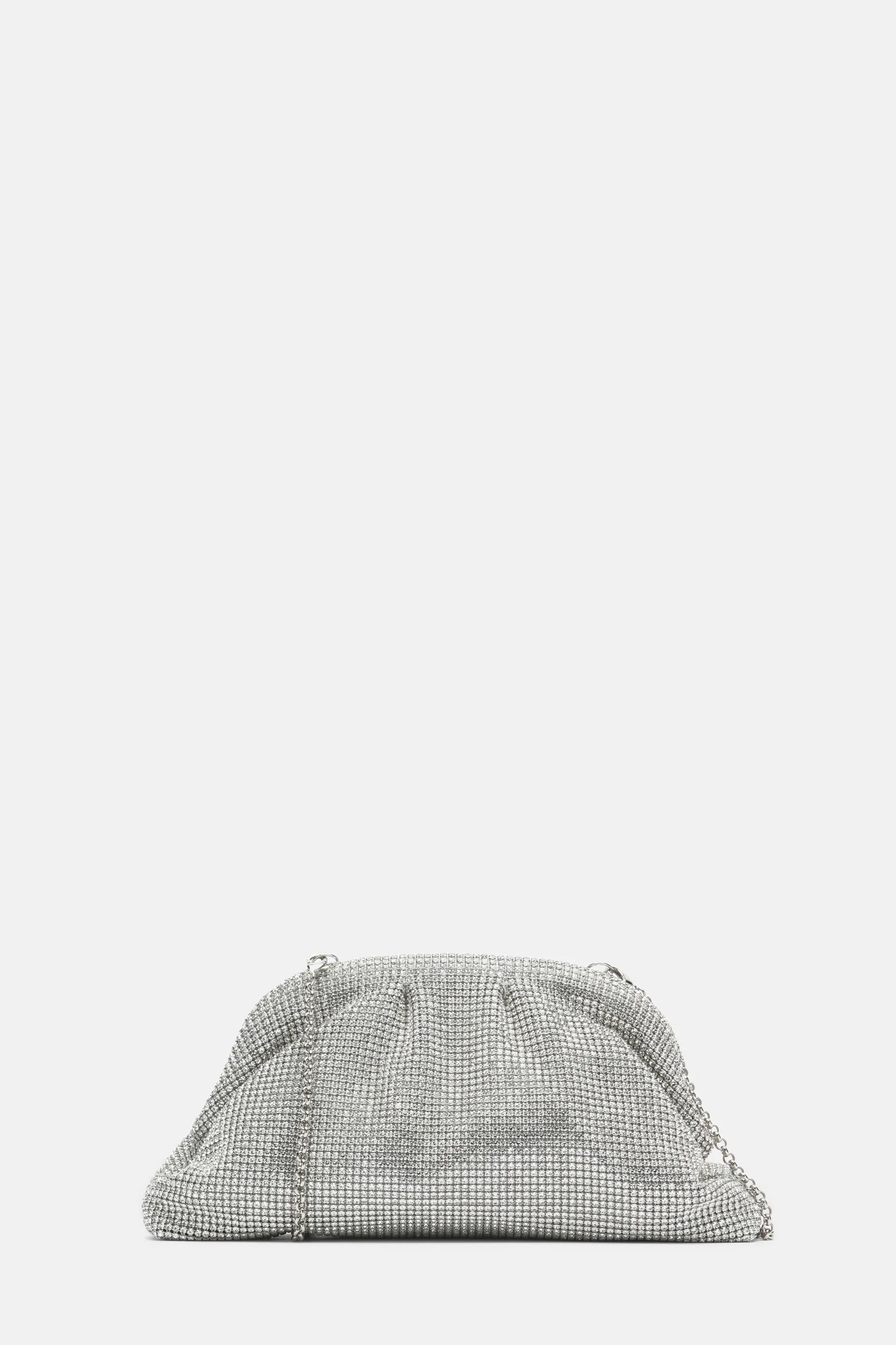 Luisa Spagnoli Nickel/Nickel Women Invitata - Small Crystal-Embellished Clutch SKU: INVITATA C_0001 0001 Image 01