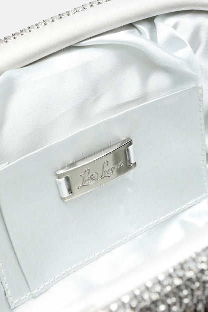 Luisa Spagnoli Nickel/Nickel Women Invitata - Small Crystal-Embellished Clutch SKU: INVITATA C_0001 0001 Image 06