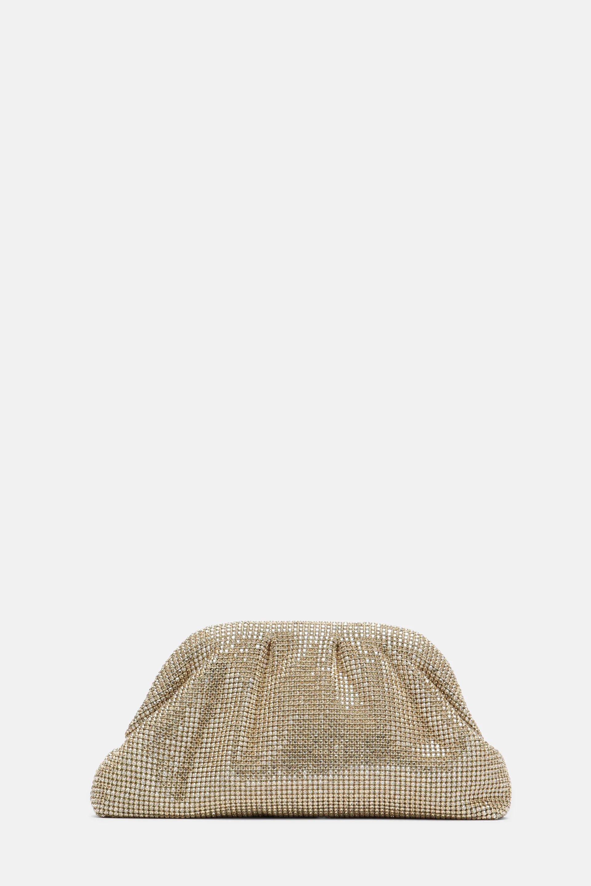 Luisa Spagnoli Nickel/Oro Women Invitata - Small Crystal-Embellished Clutch SKU: INVITATA C_0001 0002 Image 03