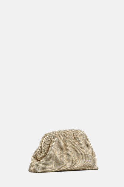 Luisa Spagnoli Nickel/Oro Women Invitata - Small Crystal-Embellished Clutch SKU: INVITATA C_0001 0002 Image 05