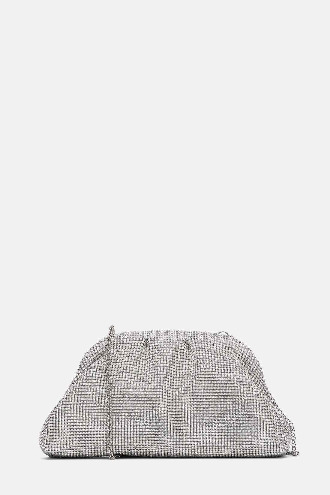 Luisa Spagnoli Nickel/Nickel Women Invitata Small Crystal-Embellished Clutch SKU: INVITATA D_0001 0001 Image 01