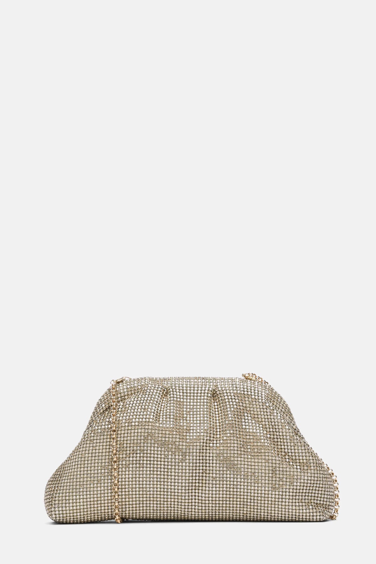 Luisa Spagnoli Nickel/Oro Women Invitata Small Crystal-Embellished Clutch SKU: INVITATA D_0001 0002 Image 01