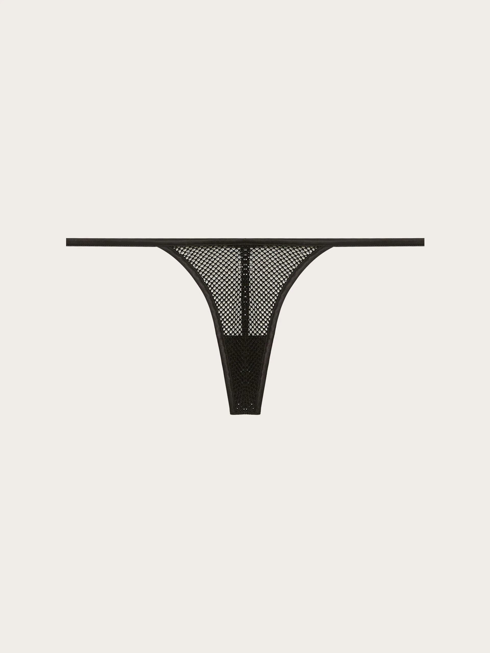 Yamamay_Black_Adjustable Mesh Thong with Rhinestones - Priv� Lexi_IPED184006_072_05