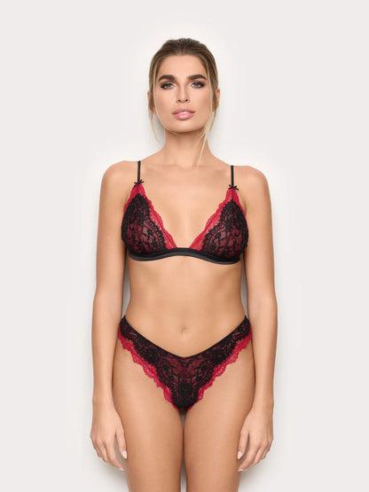 Yamamay_Black_Thong In Lace with Satin Details Romantic_IPED184009_072_02