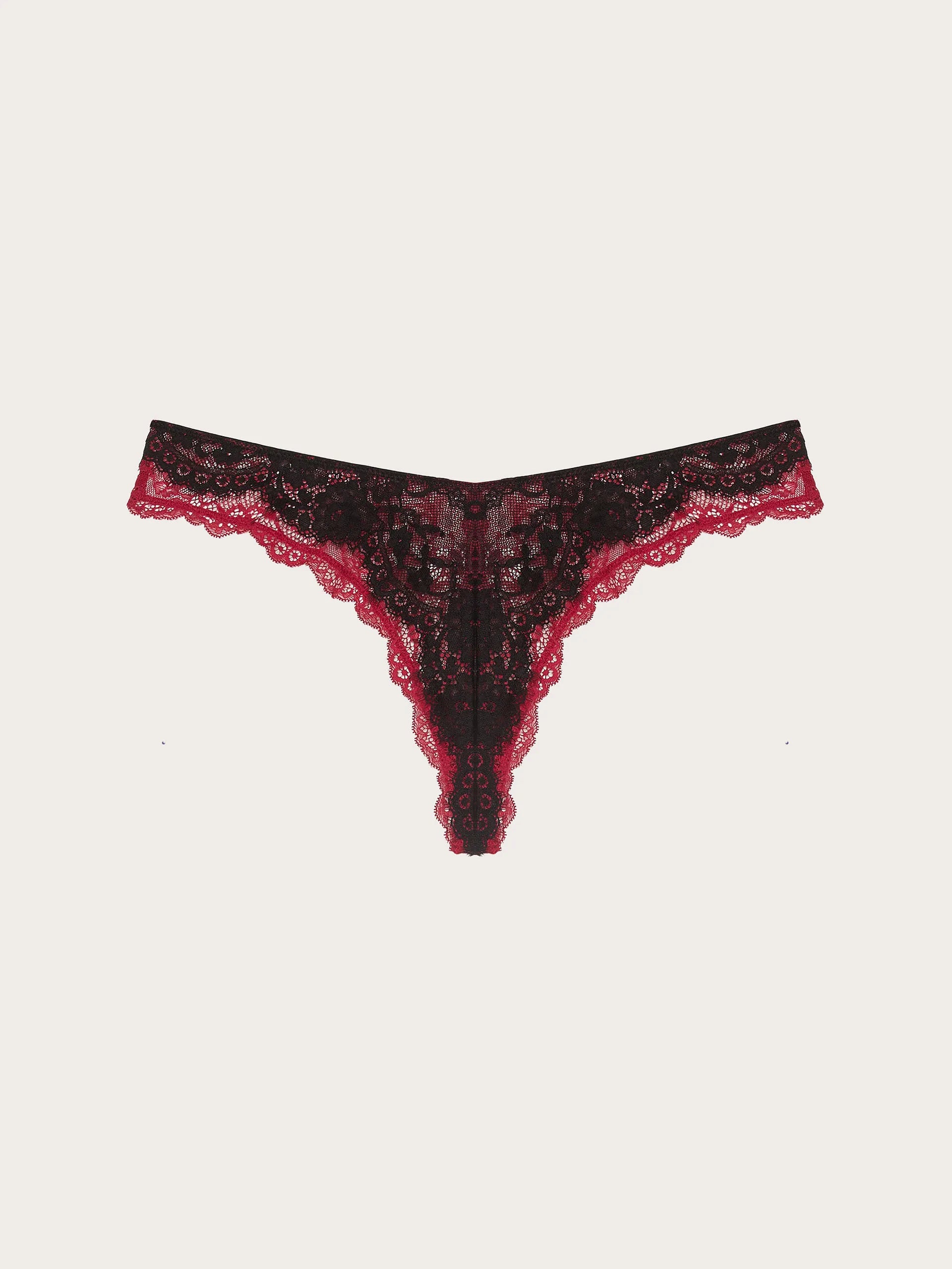 Yamamay_Black_Thong In Lace with Satin Details Romantic_IPED184009_072_06