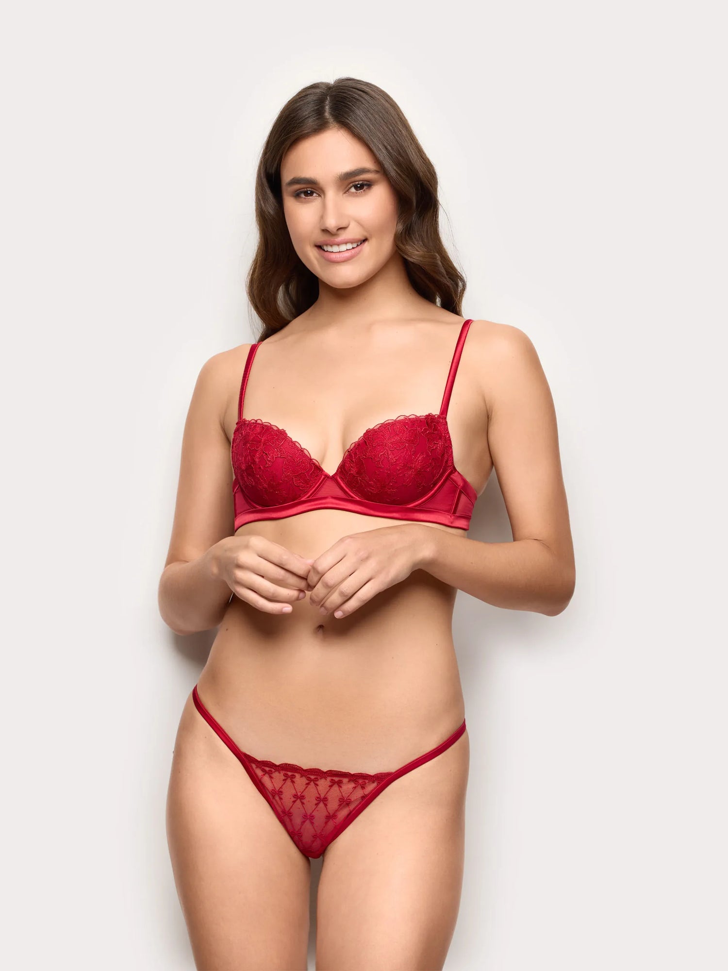 Yamamay_Ruby Red_Jolly Embroidered Tulle Adjustable Thong_IPED184010_909_01