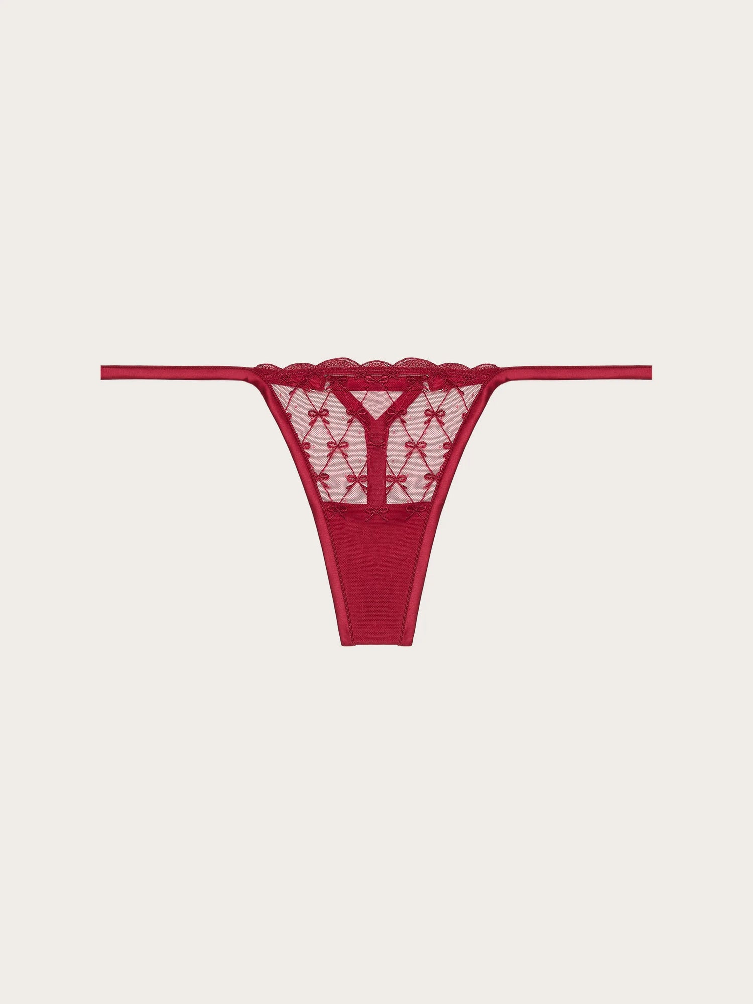 Yamamay_Ruby Red_Jolly Embroidered Tulle Adjustable Thong_IPED184010_909_06