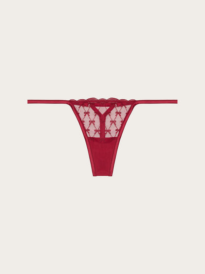 Yamamay_Ruby Red_Jolly Embroidered Tulle Adjustable Thong_IPED184010_909_06