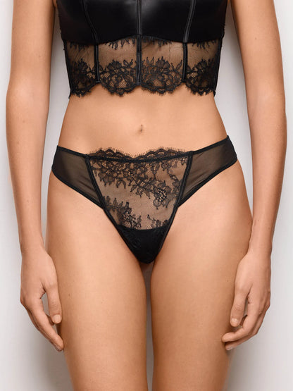 Yamamay BLACK Women G-String - Black Shadow SKU: IPED193008_072 Image 02