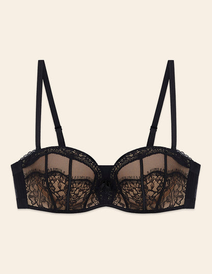 Yamamay_Amelie Push-Up Bandeau in Lace and Tulle with Underwire and Removable Straps_IPPD181001_072_06