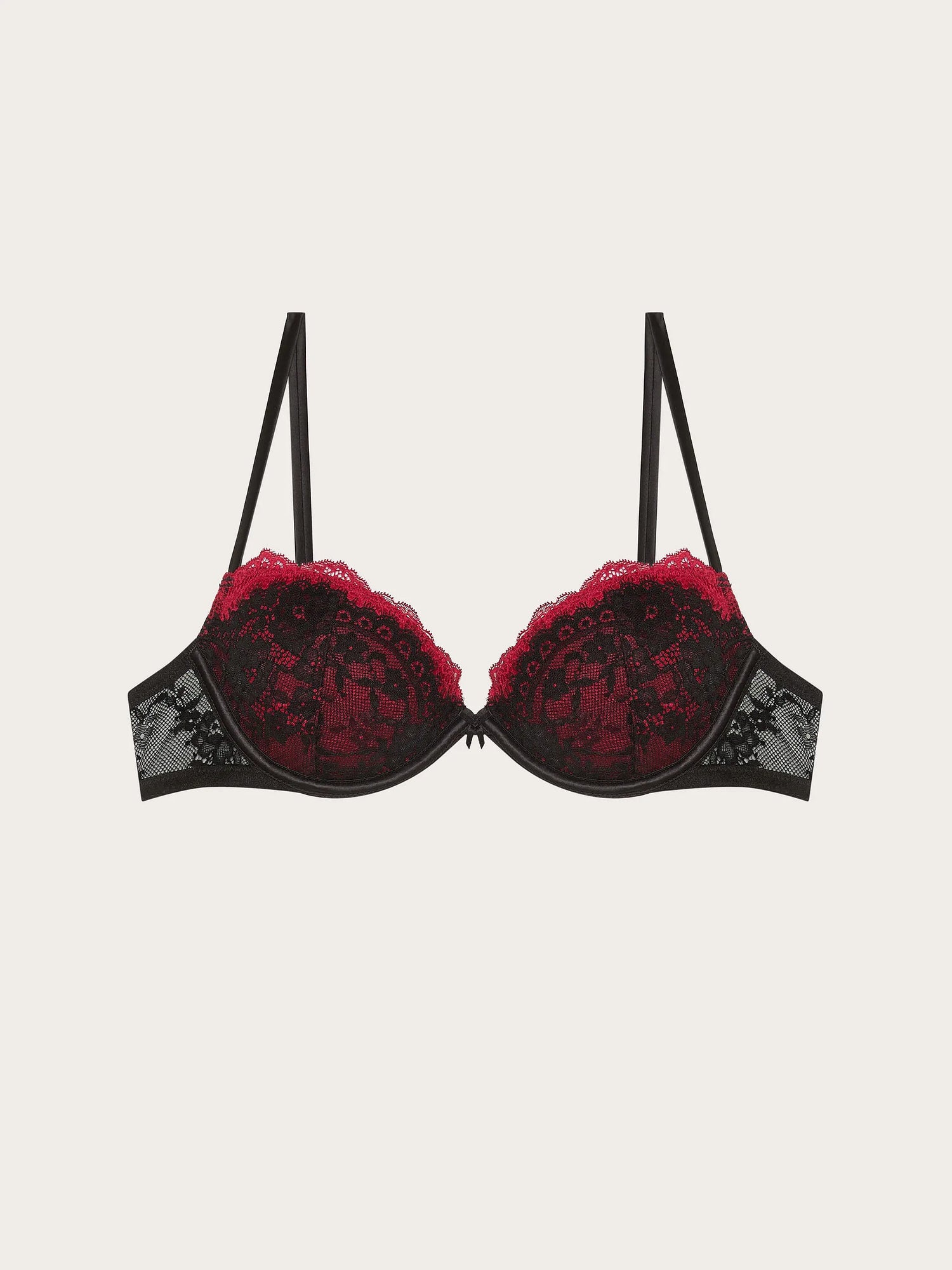 Yamamay_Black_Padded Push-Up Bra with Underwire in Lace Romantic_IPUD184003_072_05