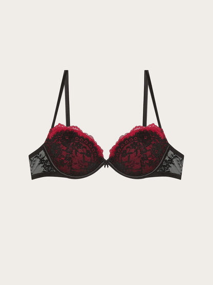 Yamamay_Black_Padded Push-Up Bra with Underwire in Lace Romantic_IPUD184003_072_05