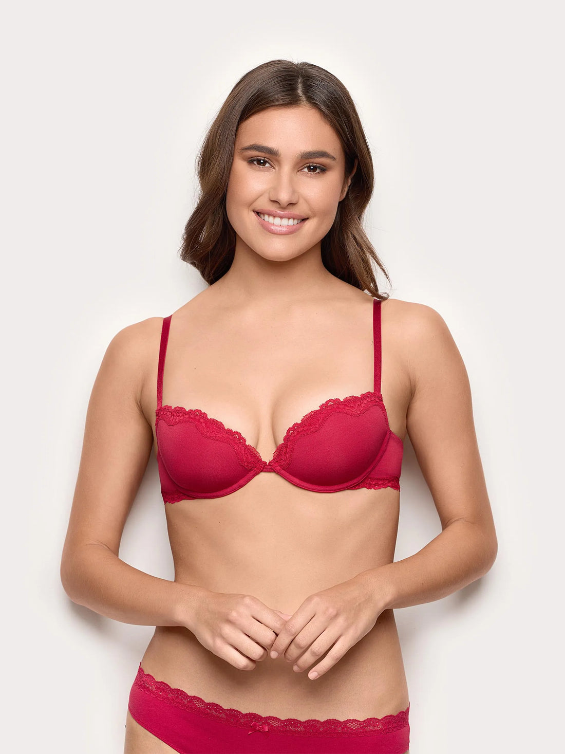Yamamay_Ruby Red_Padded Push-Up with Underwire in Tencel¨ Modal with Silk_IPUD184005_909_01