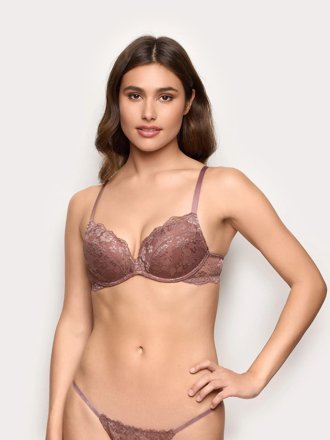 Yamamay_Dark Mauve_Push Up Bra without Wire - Primula Color_IPUD191003_063_01
