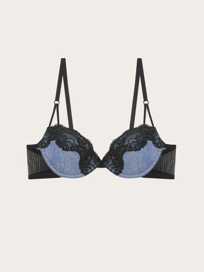 Yamamay DENIM Women Push Up Bra - Denim Lace SKU: IPUD193012_038 Image 05