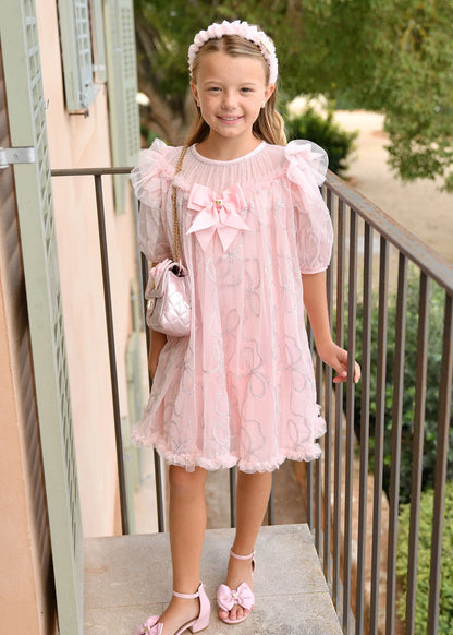 Angels Face 0 Girls Isabella 3D Tulle Dress Pale Pink SKU: ISABELLA_Pale Pink Image 02