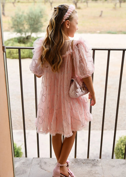 Angels Face 0 Girls Isabella 3D Tulle Dress Pale Pink SKU: ISABELLA_Pale Pink Image 03