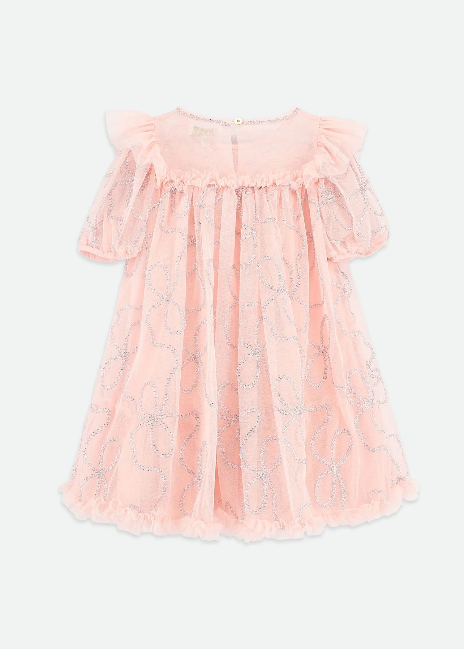 Angels Face 0 Girls Isabella 3D Tulle Dress Pale Pink SKU: ISABELLA_Pale Pink Image 05