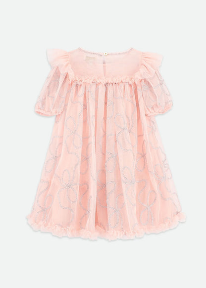 Angels Face 0 Girls Isabella 3D Tulle Dress Pale Pink SKU: ISABELLA_Pale Pink Image 05