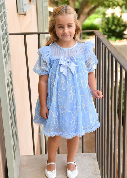 Angels Face 0 Girls Isabella 3D Tulle Dress Pretty Blue SKU: ISABELLA_Pretty Blue Image 05