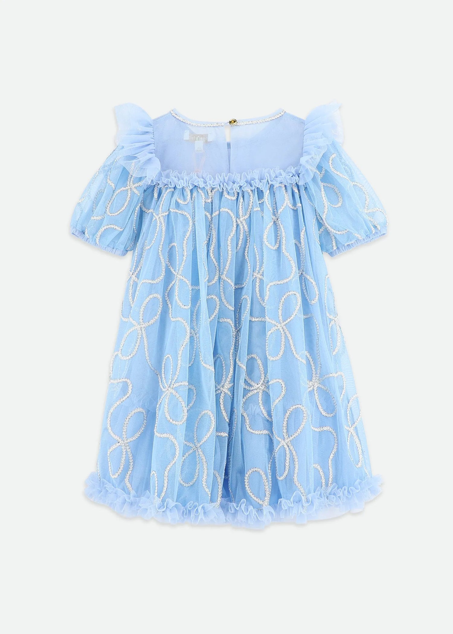 Angels Face 0 Girls Isabella 3D Tulle Dress Pretty Blue SKU: ISABELLA_Pretty Blue Image 06