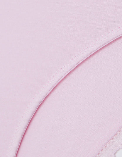 Yamamay_Vicky Solid Color Classic Briefs in Stretch Cotton with Lace Trim_ISLD181011_900_05