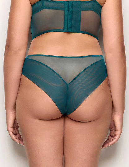Yamamay_Dark Green_Satin and Embroidered Tulle Briefs Ð Berry_ISLD183014_121_04