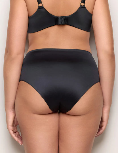 Yamamay_BLACK_Seamless High-Waisted Briefs in Microfiber and Lace Ð Mythic_ISLD183018_072_04