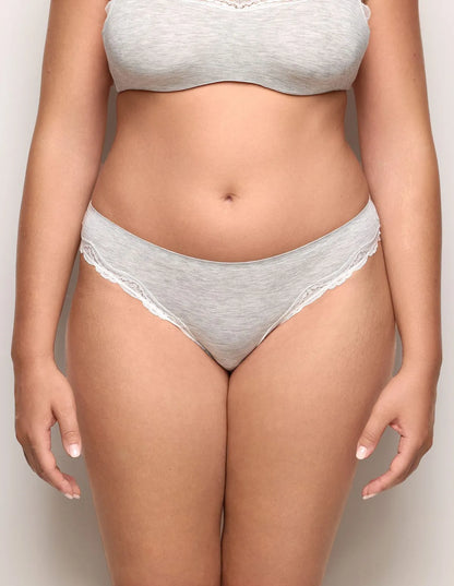 Yamamay_LIGHT MELANGE GREY_Mid-Rise Briefs in Tencelª Modal with Silk Ð Modal/Silk Color_ISLD183022_133_03