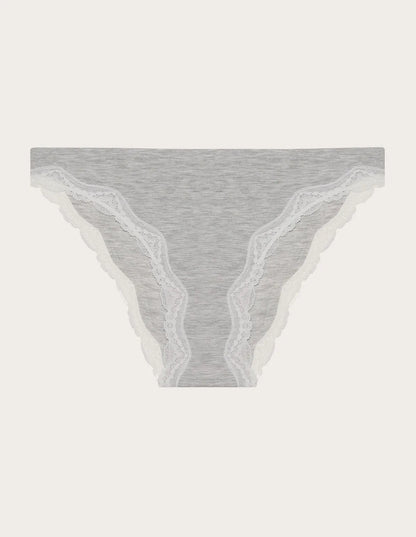 Yamamay_LIGHT MELANGE GREY_Mid-Rise Briefs in Tencelª Modal with Silk Ð Modal/Silk Color_ISLD183022_133_05